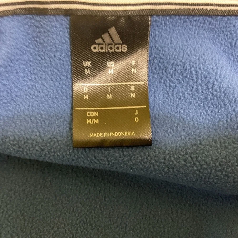 ADIDAS Mens Blue Med Zip Up Hooded‎ Jacket Climawarm